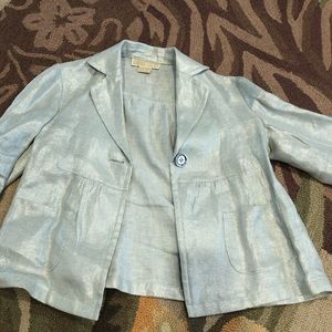 Michael kors metallic silver jacket barely worn